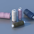 Colorful Household Sewing Thread Spools in Multiple Colors for Craft Projects