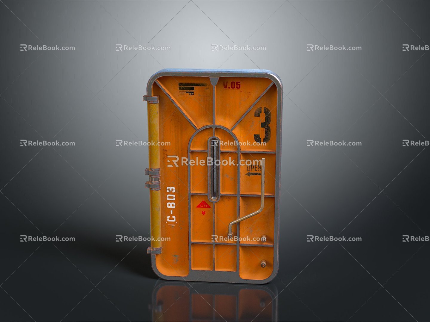 Security door password door metal sealed door metal door explosion-proof door password lock biometric door 3d model