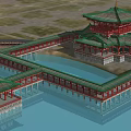 Ancient Chinese-style Daming Palace of Tang Dynasty 3d model