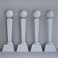 Crystal Company Award Trophies With Basketball Volleyball And Clear Sphere Tops