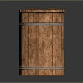 Wooden Barrel Household Storage Container with Handles and Rope Wrapped Design