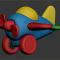 Colorful Playful Toy Spaceship For Children With Vibrant Wings And Body