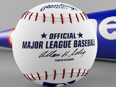 Official Major League Baseball With Commissioner Adrian H Jolly Signature 3d model