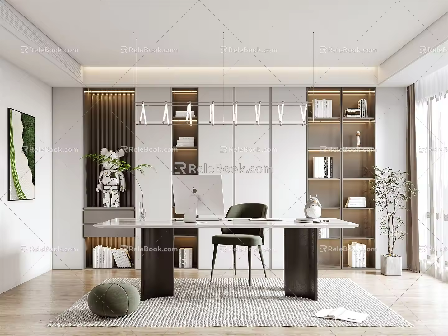 Modern study 3d model