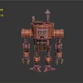 Industrial Robot Single Wheel Robot Double Wheel Robot Assistant Small Robot 3d model