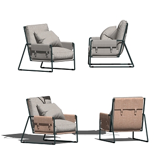 Modern Single Sofa Leisure Chair 3d model