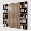 Decorative Cabinet Study Decorative Cabinet Bookcase Decorative Cabinet Ornaments 3d model