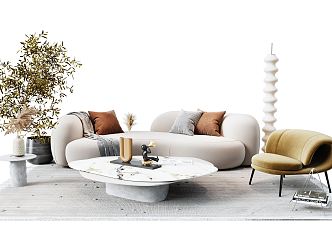 Modern Sofa Coffee Table Combination Sofa Coffee Table 3d model