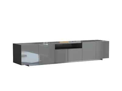 Modern TV Stand For Living Room With Glass Panel And Storage Compartments 3d model