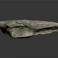 Natural Rock With Green And Brown Surface Texture On Dark Background