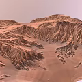 Arid Mountainous Terrain With Deep Valleys And Rugged Ridges Showcasing Dry Eroded Landform Features