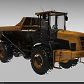 Yellow Heavy Duty Dump Truck with Large Tires Cab And Tipper Bed for Construction Sites