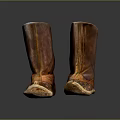 Durable Brown Leather Boots With Vintage Texture And Comfortable Design For Household Daily Use