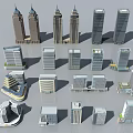 Various Office Buildings With Modern Architectural Designs Different Shapes And High Rise Styles