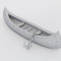 Modern Boat Canoe 3d model