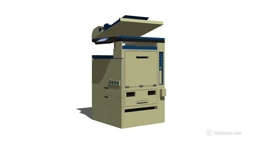 Multifunctional Office Appliance For Business Use With Copier Printer Scanner And Drawers 3d model 