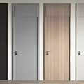 Modern Hinged Doors With Black Gray Wood And White Colors For Home Interior Design