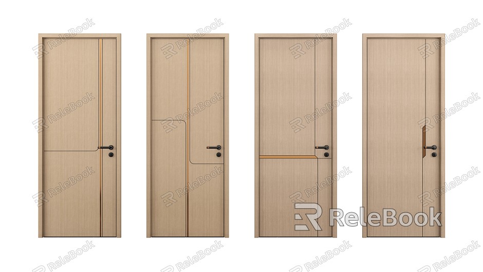 Modern swing door single door model