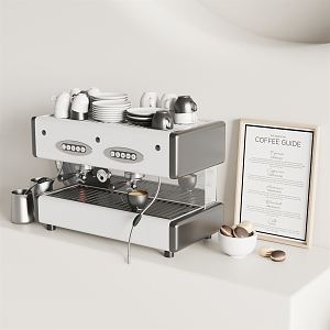 Modern coffee machine coffee machine decoration combination 3d model