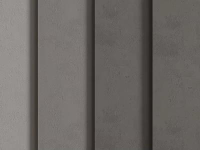 Gray Textured Vertical Panels As Modern Interior Wall Decor Element 3d model