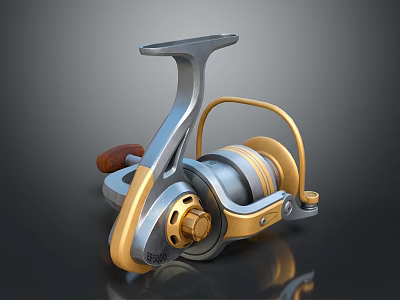 Sleek Modern Metallic Motorcycle With Red Accents 3D Render on Dark Background 3d model