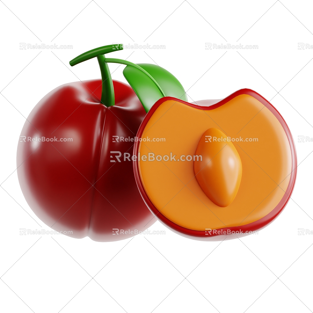 Modern Cherry Fruit Cartoon Fruit Cartoon Cherry 3d model