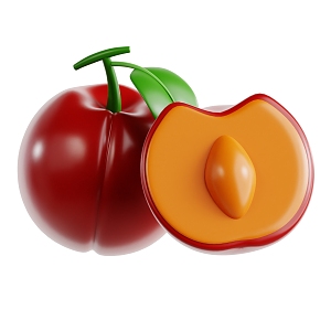 Modern Cherry Fruit Cartoon Fruit Cartoon Cherry 3d model