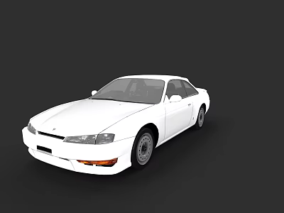 White Coupe Car Exterior Design With Sleek Body And Alloy Wheels 3d model