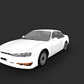 White Coupe Car Exterior Design With Sleek Body And Alloy Wheels