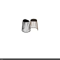 Sleek Black And Brass Metal Frame Bar Stools With Upholstered Seats 3d model