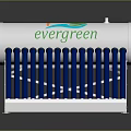 Evergreen Solar Water Heater With Blue Vacuum Tubes White Storage Tank And Stand
