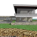 Modern style tourist reception center 3d model