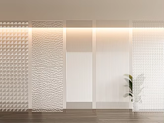 Modern Partition Glass Partition Glass Brick Partition Screen Changhong Glass Partition Water Ripple Glass Partition Crystal Glass Art Partition 3d model
