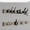 Wooden Wall Mounted Hook Racks With Various Metal Hooks And Styles
