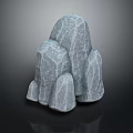 Gray Stacked Rock Formation With Textured Surface And Natural Sculptural Design