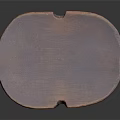 Handcrafted Wooden Tray With Oval Top Cylindrical Base And Natural Wood Grain