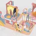 Colorful Creative Play Space With Geometric Arches Steps And Bright Tones