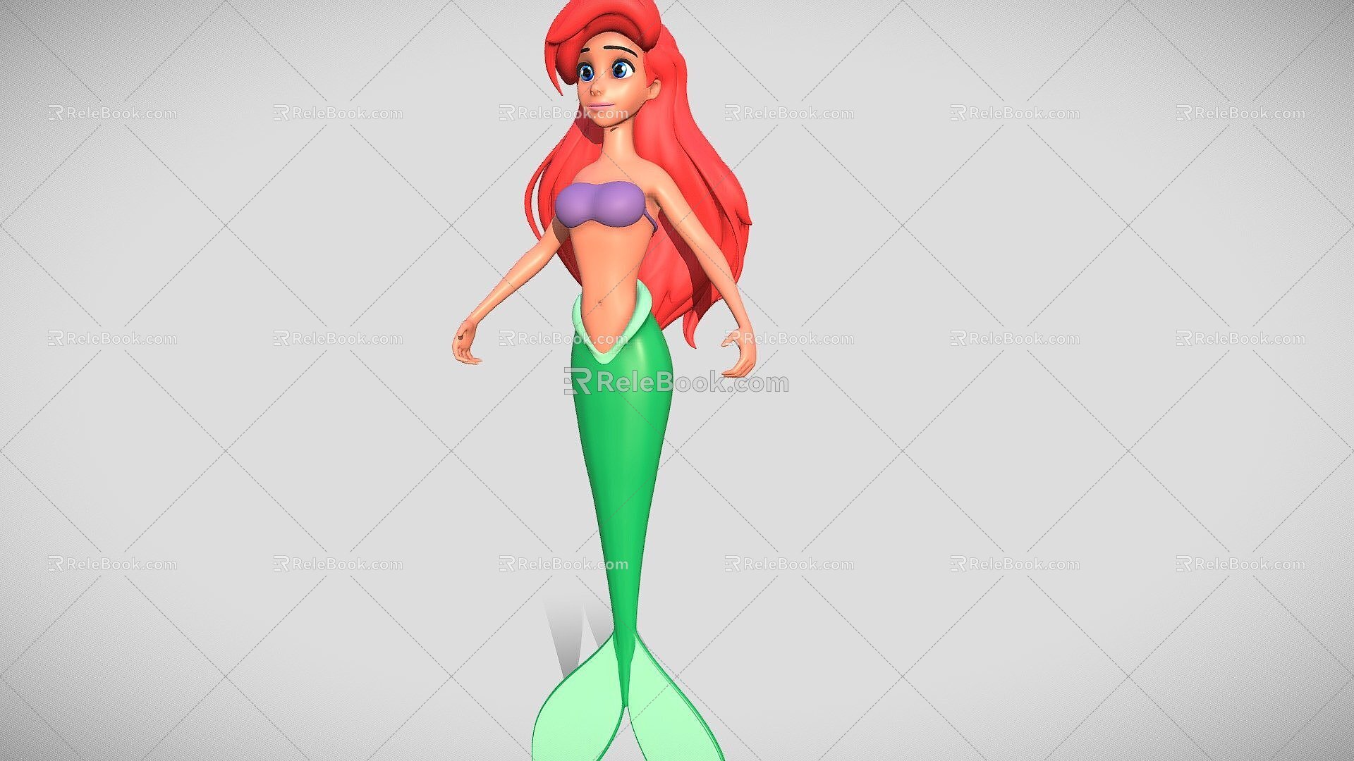 Cartoon Mermaid Mermaid Cartoon Characters 3d model