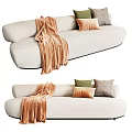 Modern Multiplayer Sofa Shaped Sofa 3d model