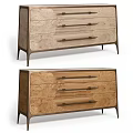 Modern Wooden Sideboard With Drawers And Metal Legs For Home Furniture
