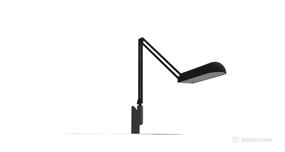 Black Clip On Desk Lamp With Adjustable Arm And Sleek Design For Home Office Use 3d model 