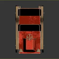 Vintage Red Open Top Car With Black Seats And Brass Wheels