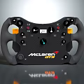 Premium McLaren GT3 Steering Wheel With Entertainment Control Buttons And Carbon Fiber Knobs