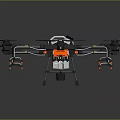 Smart Machine Multirotor Drone With Rotors Propellers And Mounted Equipment 3d model