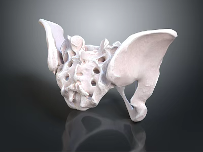 Human Pelvis Bone Detailed Anatomical Structure 3D Rendered Medical Model 3d model