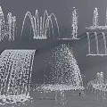 Water Fountains With Various Styles Including Water Curtains Arc Jets And Cascade Flows