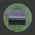 Traditional Thatched Roof Building Model With Mud Walls Small Entrance And Green Grassy Base