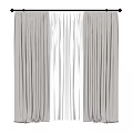 Gray And White Sheer Curtains For Modern Window Treatment With Elegant Draped Design