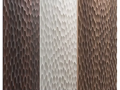 Modern Honeycomb Texture Wall Panel in Dark Brown Off White Light Brown Tones 3d model