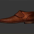 Classic Red Leather Casual Shoes with Strap Design for Daily Use